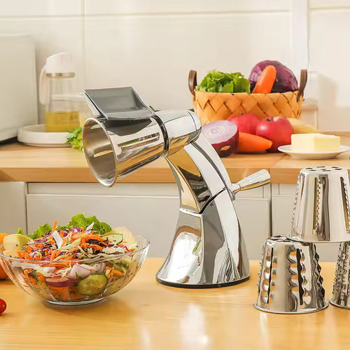 Non Electric Manual Vegetable Chopper With 5 Different Cutting Cones for Kitchen